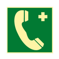 Notruftelefon Kunststoff nachleuchtend selbstklebend 200...