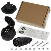 SET: Anhängerstecker + Dose 7-polig Kunststoff +...