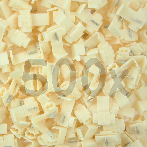 500 Stück Abzweigverbinder / Schnellverbinder / Stromdieb weiss 0,75 - 2,5 qmm