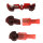 SET: 10 x T-Abzweigverbinder rot + 10 x Flachstecker