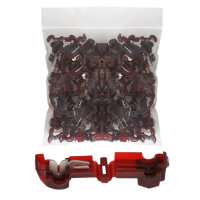 100x T-Abzweigverbinder rot
