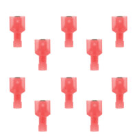 10x Flachstecker rot für T-Abzweigverbinder