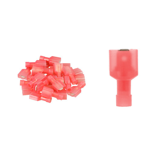 25x Flachstecker rot für T-Abzweigverbinder