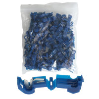 100x T-Abzweigverbinder blau