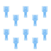 10x Flachstecker blau für T-Abzweigverbinder
