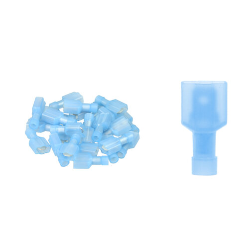 25x Flachstecker blau für T-Abzweigverbinder