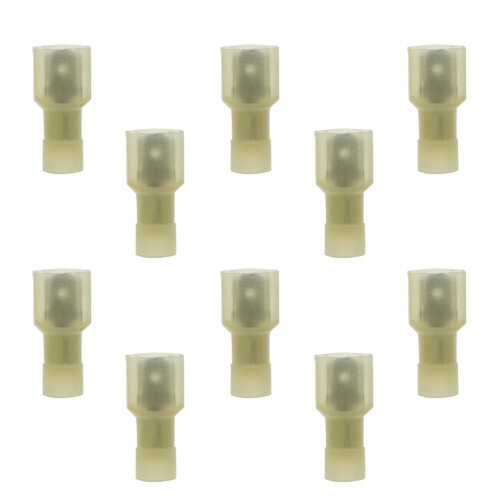 10x Flachstecker gelb für T-Abzweigverbinder