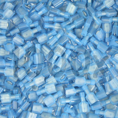 1000x Flachstecker blau für T-Abzweigverbinder