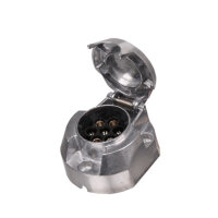 Steckdose 7-polig Aluminium mit Flachsteckanschluß...