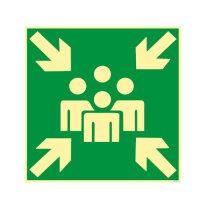 Sammelstelle Alu nachleuchtend 400 x 400 mm