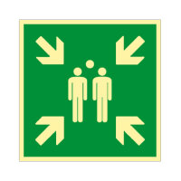 Sammelstelle Kunststoff nachleuchtend selbstklebend 200 x...