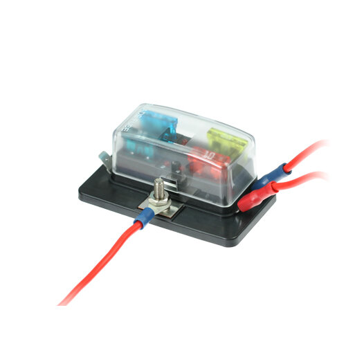 KFZ Sicherungshalter 4-fach mit Status LED für Flachstecksicherungen