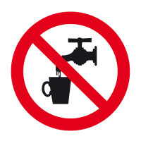 Verbotszeichen Kein Trinkwasser Folie 200 mm