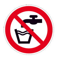 Verbotszeichen Kein Trinkwasser Kunststoff 200 mm