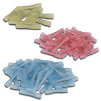 SET: 100 Schrumpf-Stossverbinder isoliert  50xblau,...