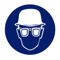 Gebotszeichen Augen- und Kopfschutz  benutzen Folie...