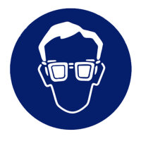 Gebotszeichen Augenschutz benutzen Folie selbstklebend...