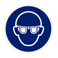 Gebotszeichen Augenschutz benutzen Kunststoff 200 mm