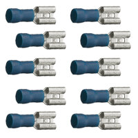 10 teilisolierte Flachsteckhülse 4,7x0,8 blau 1,5...