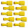 10 vollisolierte Flachsteckhülsen 9,5x1,1 gelb 4,0 bis 6,0 mm²