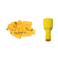 25 vollisolierte Flachsteckhülsen 9,5x1,1 gelb 4,0...