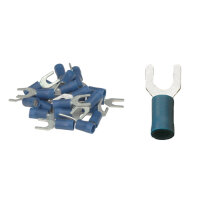 25 isol. Gabelkabelschuhe blau M5 1,5 bis 2,5 mm²