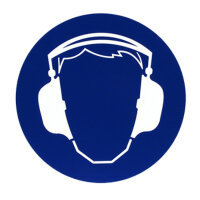 Gebotszeichen Gehörschutz benutzen Folie...