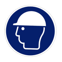 Gebotszeichen Kopfschutz benutzen Kunststoff 200 mm