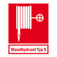 Löschschlauch - Schild Folie selbstklebend Typ S