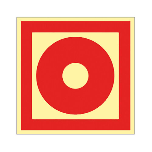 Brandmelder manuell Kunststoff nachleuchtend selbstklebend 200 x 200 mm