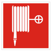 Löschschlauch - Schild Folie selbstklebend 200 x 200 mm