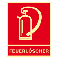 Feuerlöscher - Symbol mit Zusatztext Kunststoff...
