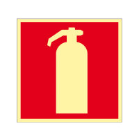 Feuerlöscher - Schild Kunststoff nachleuchtend...