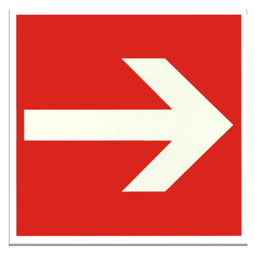 Richtungsangabe - Richtungspfeil gerade Kunststoff 200 x 200 mm