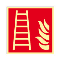 Feuerleiter - Schild Kunststoff nachleuchtend...