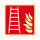 Feuerleiter - Schild Kunststoff nachleuchtend selbstklebend ISO 200 x 200 mm