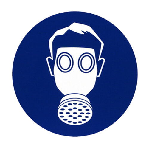 Gebotszeichen Atemschutz tragen 315 mm Folie selbstklebend