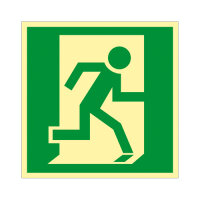 Notausgang - Fluchtrichtung rechts Kunststoff...