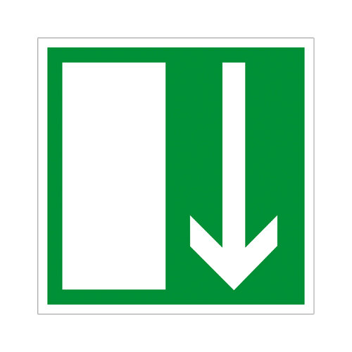 Notausgang - Folie selbstklebend 148 x 148 mm