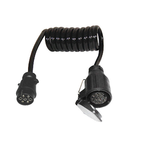 Spiralkabel 7-/13polig, Adapterkabel für Anhänger Bootstrailer Trecker