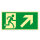 Rettungsweg Schild rechts aufwärts Kunststoff nachleuchtend selbstklebend 400 x 200 mm
