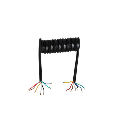 Spiralkabel 3,5m 7-polig  Verbindung Verlängerungskabel für Anhänger Bootstrailer Trecker