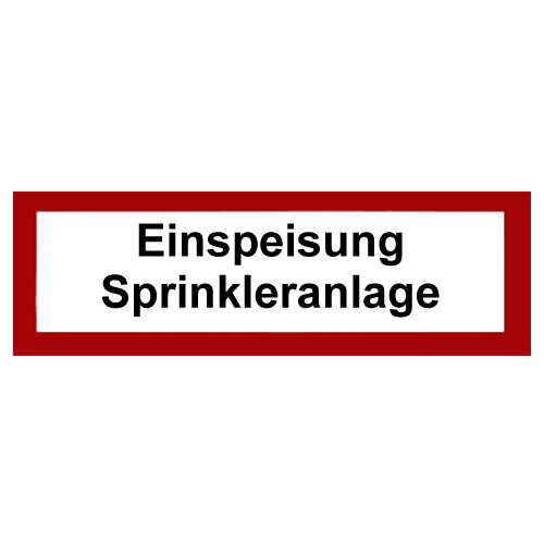 Einspeisung Sprinkleranlage Kunststoff 297 x 105 mm