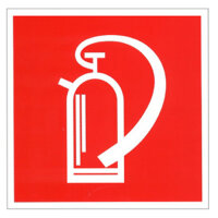 Feuerlöscher - Schild Folie selbstklebend 100 x 100