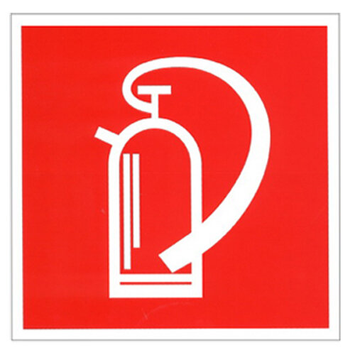 Feuerlöscher - Schild Folie selbstklebend 148 x 148 mm
