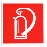 Feuerlöscher - Schild Folie selbstklebend 148 x 148 mm