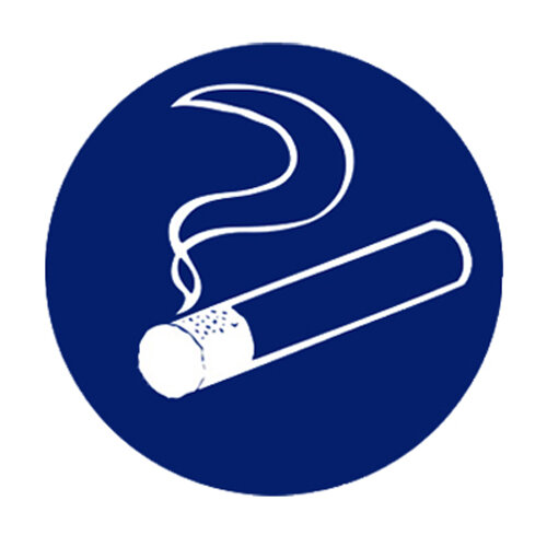 Gebotszeichen " Rauchen gestattet " Kunststoff 315 mm