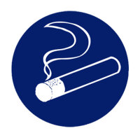 Gebotszeichen " Rauchen gestattet " Kunststoff...