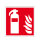 Feuerlöscher - Schild Folie selbstklebend ISO 100 x 100 mm