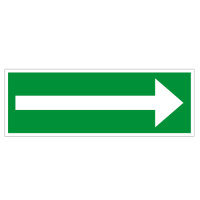 Notausgang - Richtungsangabe Folie selbstkl. 297 x 105 mm